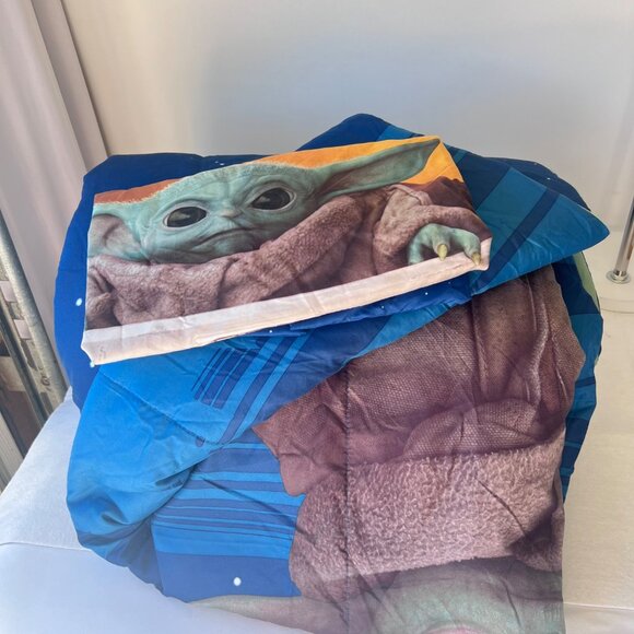 Disney Star Wars Mandalorian Baby Yoda Comforter Reversible Set - Picture 10 of 12